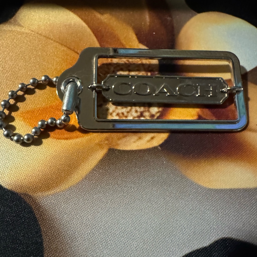 Coach Metallic Silver Key Holder